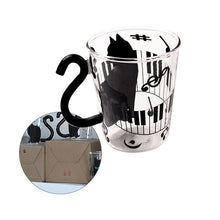 Load image into Gallery viewer, Mignon chat Kitty verre tasse tasse tasse à thé lait café tasse points décoration maison bureau tasse avec poignée merveilleux cadeau
